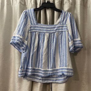 Old Navy Blue & White Striped Top
